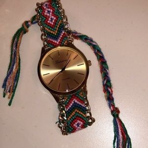 Geneva Platinum tie around watch